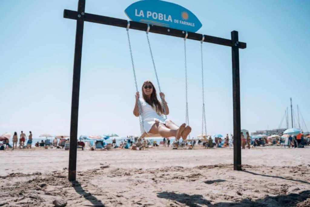 Coqueto Apartamento De Playa Con Piscina Y Terraza 발렌시아 외부 사진